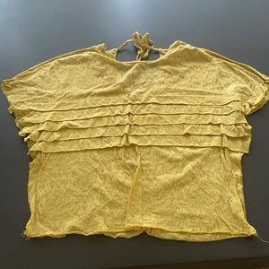 Sheer etched boxy tiered top